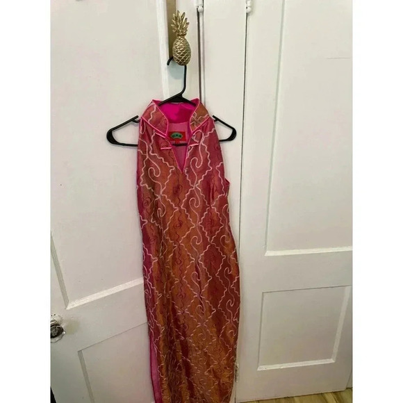 Women’s size Small Pink Asian style maxi dress - Picture 1 of 8